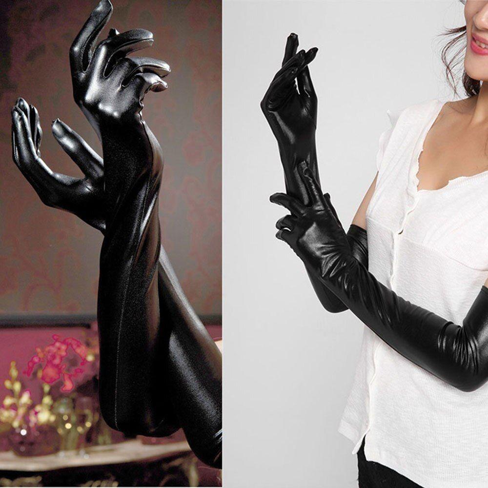 Leather gloves hand fetish